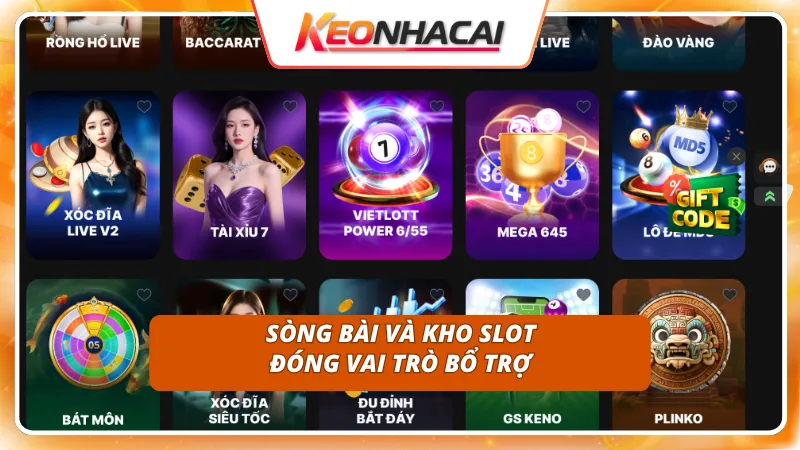 Sảnh bài trực tuyến đẳng cấp và hàng trăm game nổ hũ xịn sò