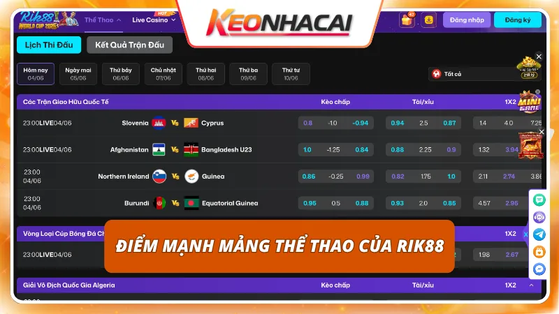 Cung cấp bảng tỷ lệ thơm ngon bám sát thực tế của từng trận