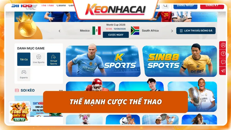 Hệ thống cung cấp hàng ngàn sự kiện thể thao lớn nhỏ mỗi ngày
