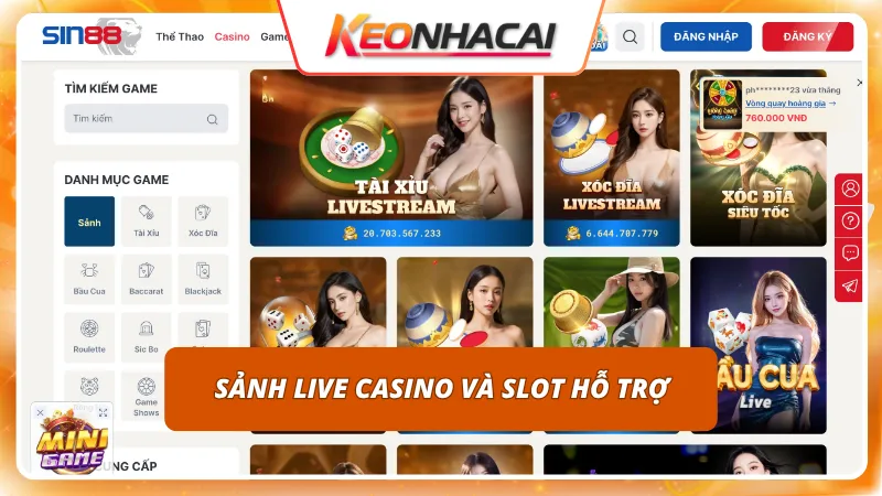 Sòng bài mang lại cảm giác chân thực đặc biệt với các bàn live dealer