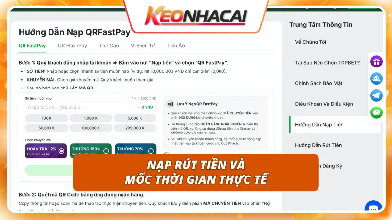 Đa dạng các cổng thanh toán nội địa giúp anh em dễ dàng thực hiện