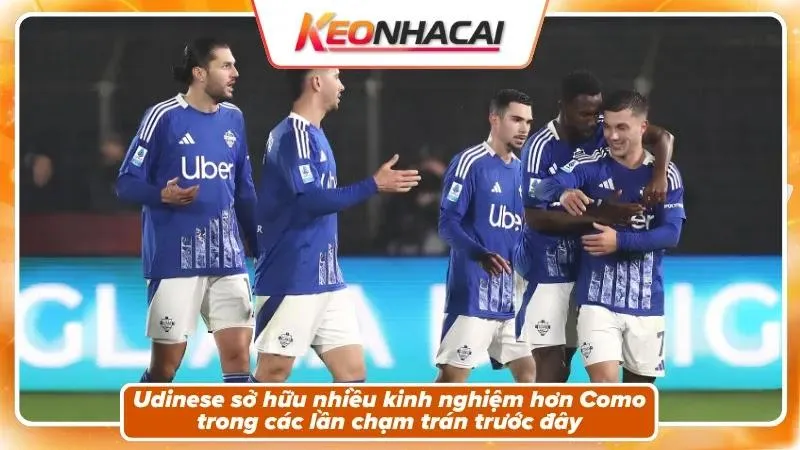 Lịch sử đối đầu: Udinese áp đảo kinh nghiệm
